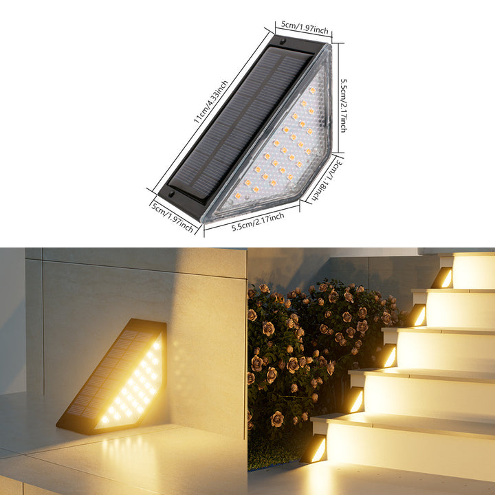 Triangular Solar Powered LED Corner Step Light Kalsten