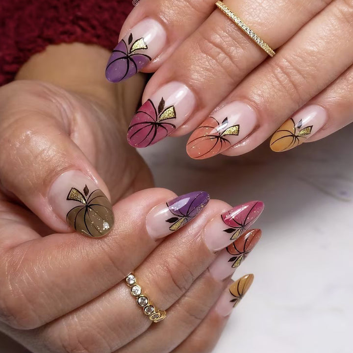 Abstract Floral Art Press-On Nails Kalsten