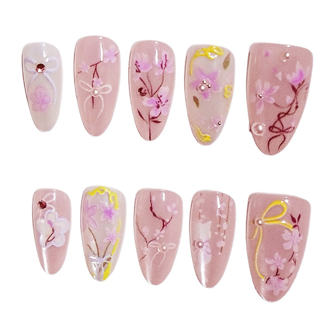 Floral Pattern Gel Nail Art Kalsten