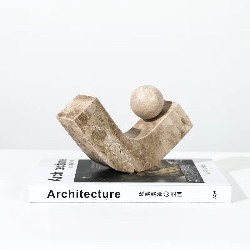 Abstract Concrete Rainbow Sculpture