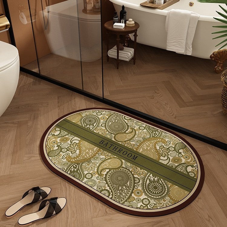 Decorative Oval Bath Mat