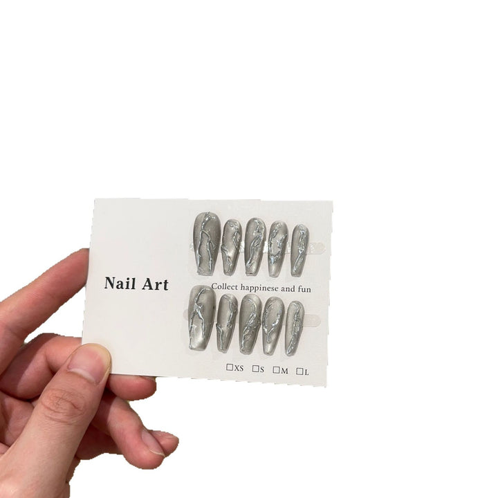 Artistic Marble-Inspired Press-On Nail Set