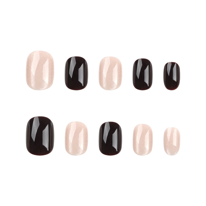 Artful nail extensions with elegant glitter and ombre design Kalsten