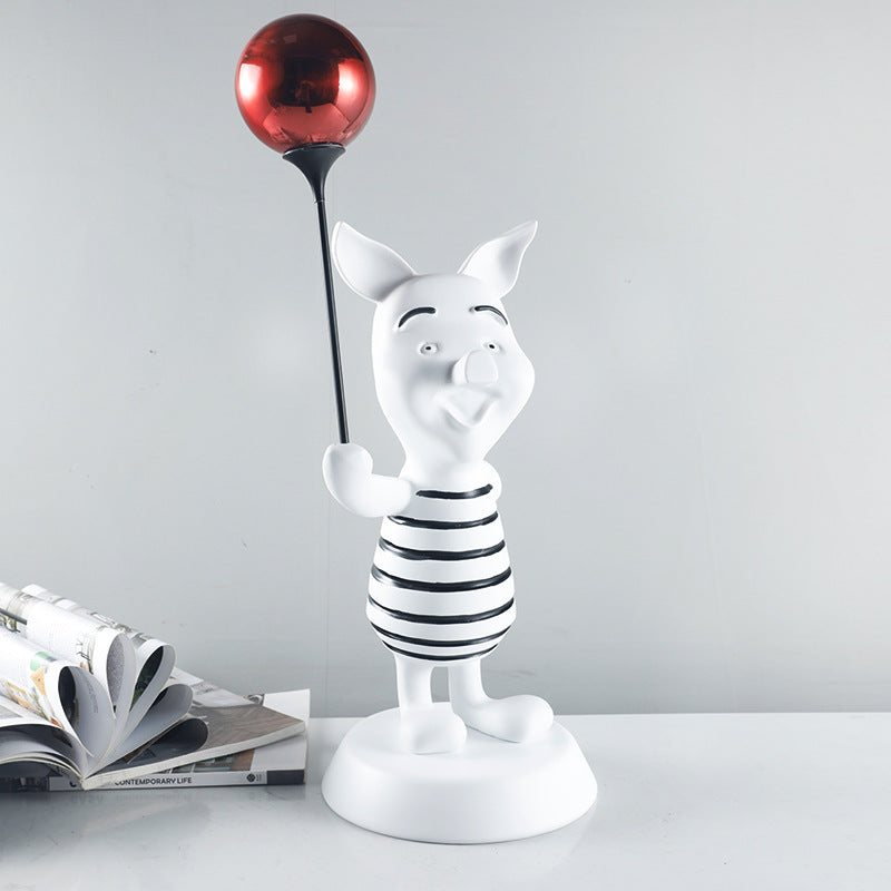 Whimsical Decorative Pig Figurine