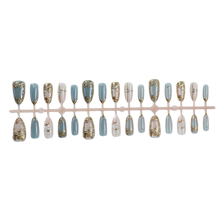 Decorative Press-On Nail Collection with Floral Accents kalsten