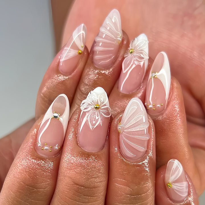 Decorative Floral Press-On Nail Extensions Kalsten 1787913948