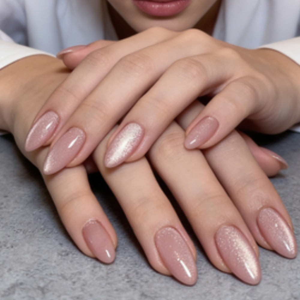 Sparkling Almond-Shaped Press-On Nails Kalsten