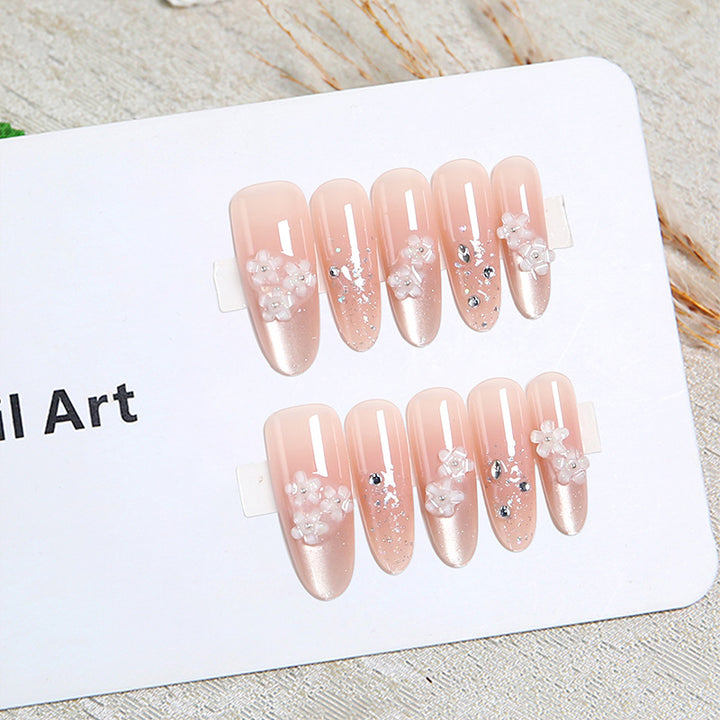 Nail art set with floral 3D applications and glitter accents Kalsten