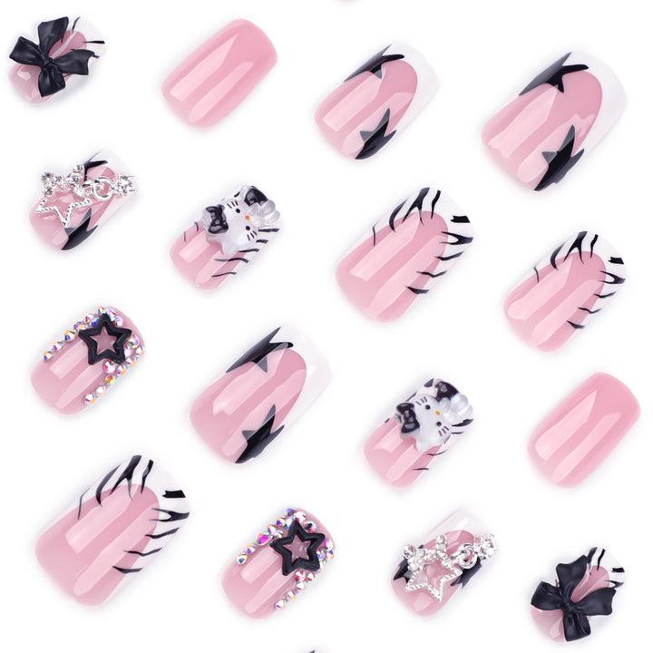 Artful nail extensions with trendy 3D applications Kalsten