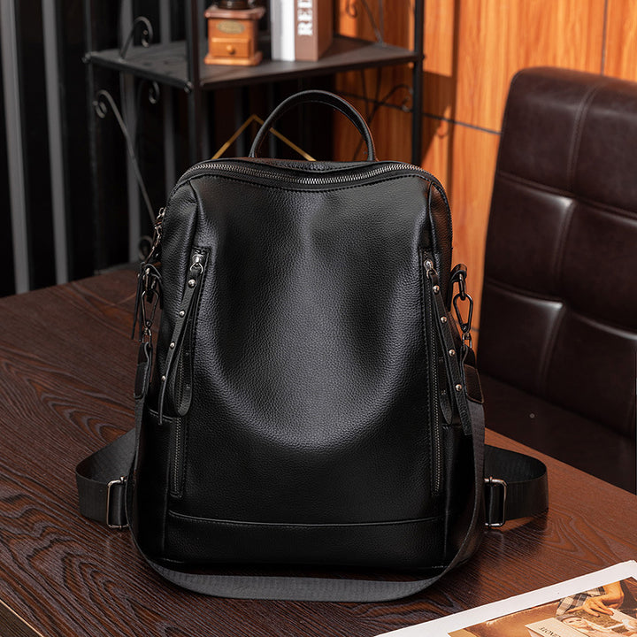 Structured Leather Backpack Kalsten