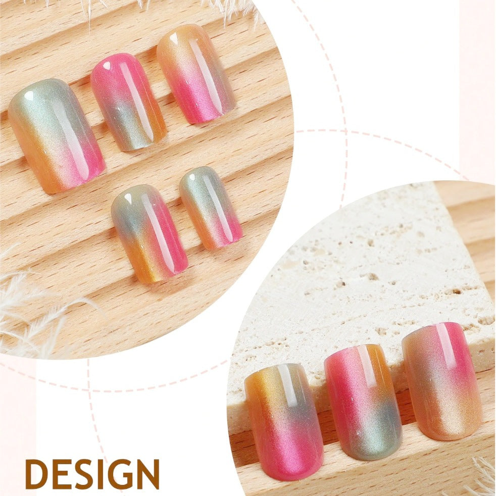 Acrylic nail set with gradient and high-gloss finish Kalsten