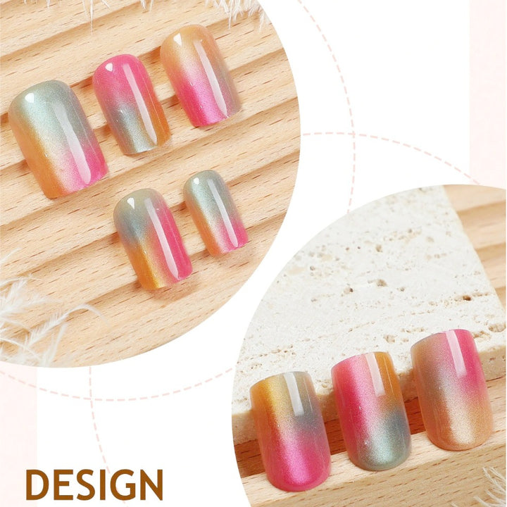 Acrylic nail set with gradient and high-gloss finish Kalsten