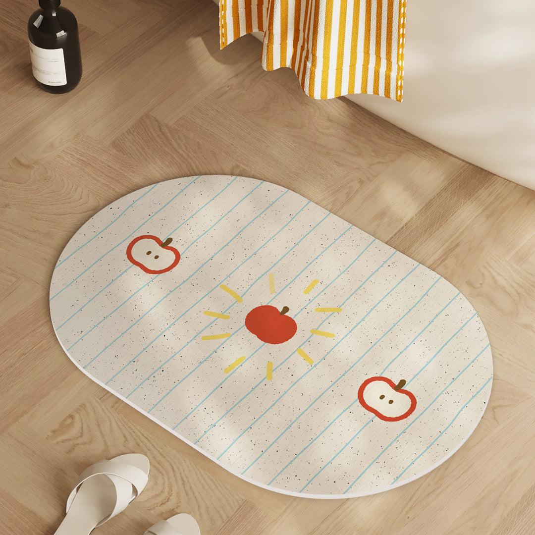 Playful Lemon-Themed Bath Mat Kalsten