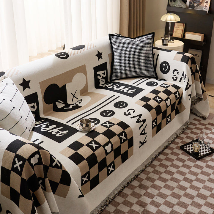 Playful Graphic Art Sofa Throw Blanket