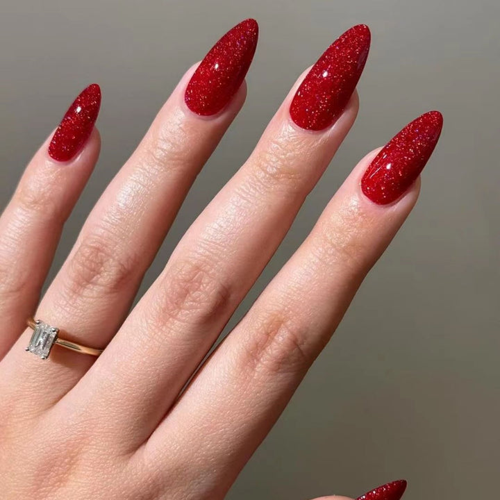 Glittering Stiletto Nail Extensions Kalsten