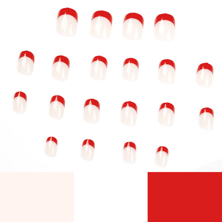 Elegant and creative nail art with French tip Kalsten