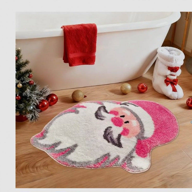 Festive Tree-Shaped Bath Mat