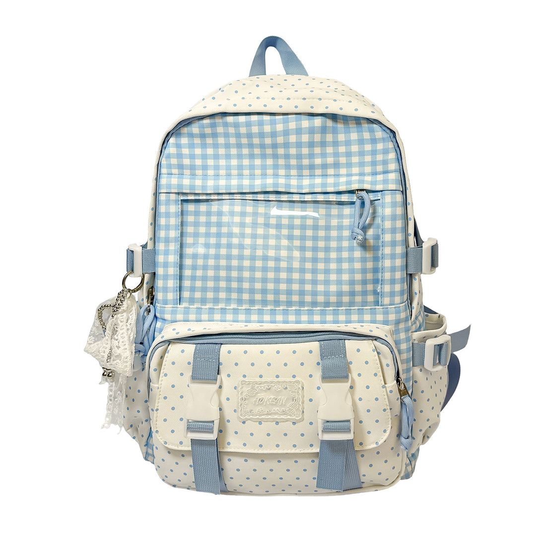 Charming Plaid Patterned Backpack Kalsten