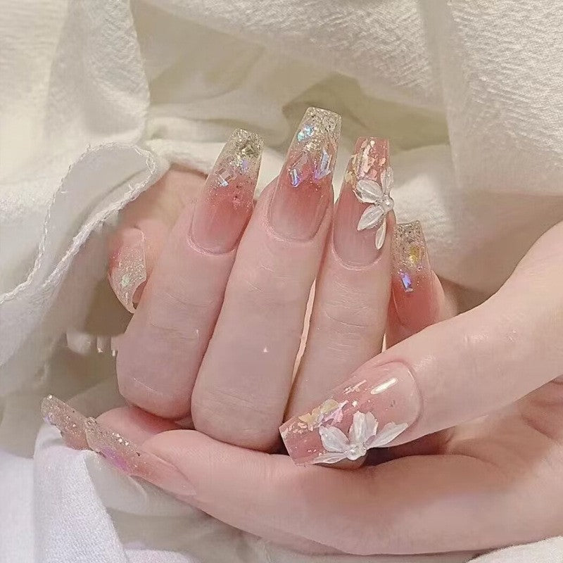 Glittering artificial nails with moon and star motifs Kalsten
