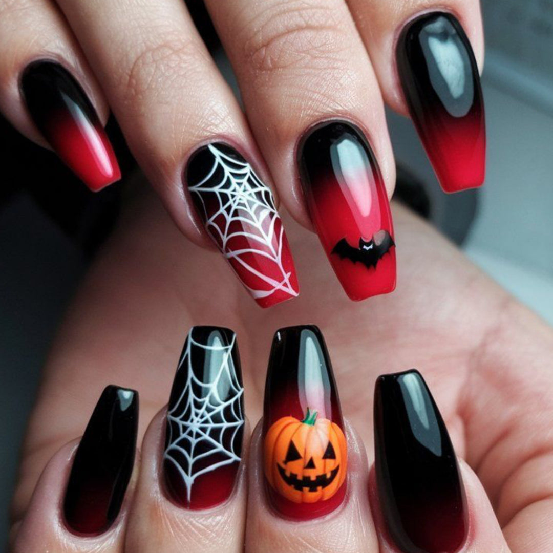 Halloween-Inspired Acrylic Nail Art Kalsten