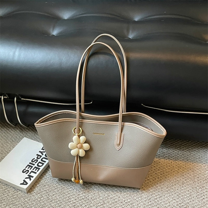 Structured Leather Tote Bag