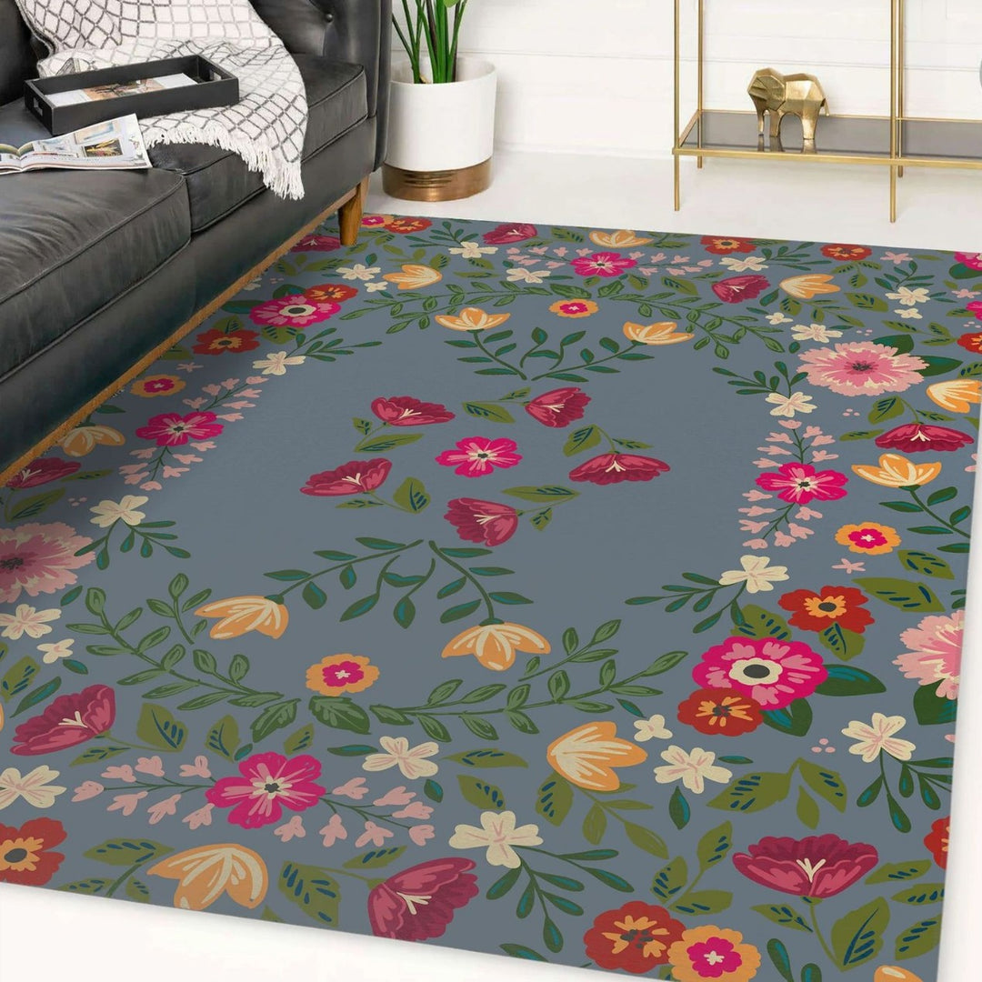 Floral Patterned Area Rug Kalsten