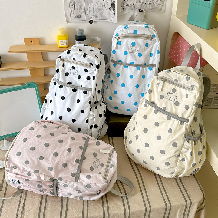 Casual Polka Dot Backpack Kalsten