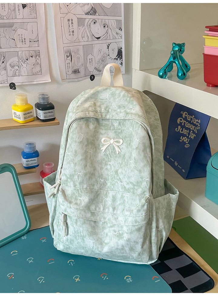 Whimsical Bow-Embellished Backpack Kalsten