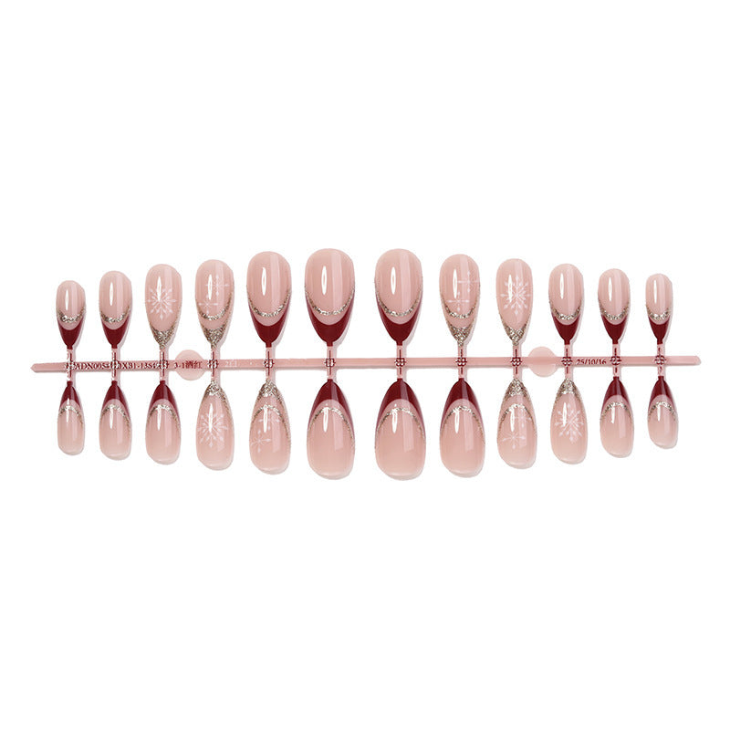 Glamorous artificial nail set with glitter and detailed design Kalsten