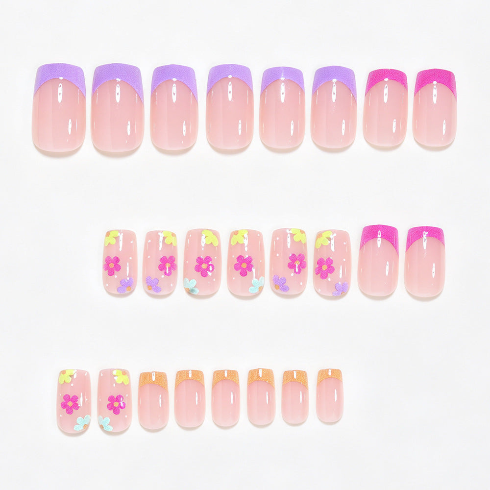 Floral Accent Press-On Nail Art Kalsten