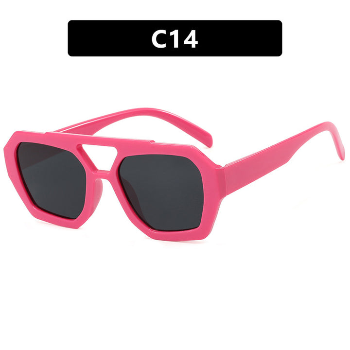 Women's geometric sunglasses made of durable plastic with polarized lenses Kalsten