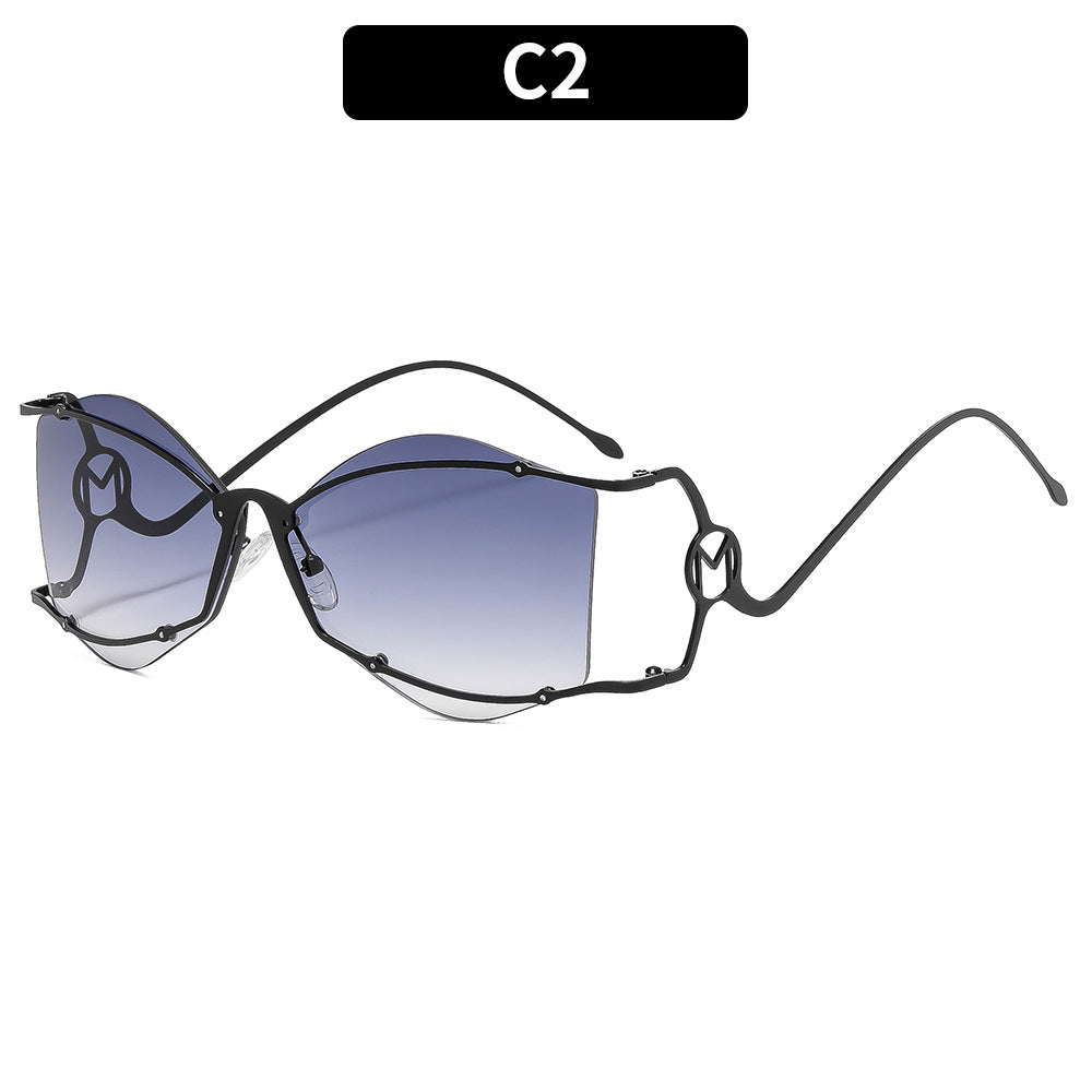 Modern Geometric Shield Sunglasses