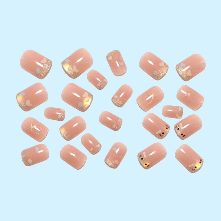 Artificial nails with luxurious glitter details Kalsten