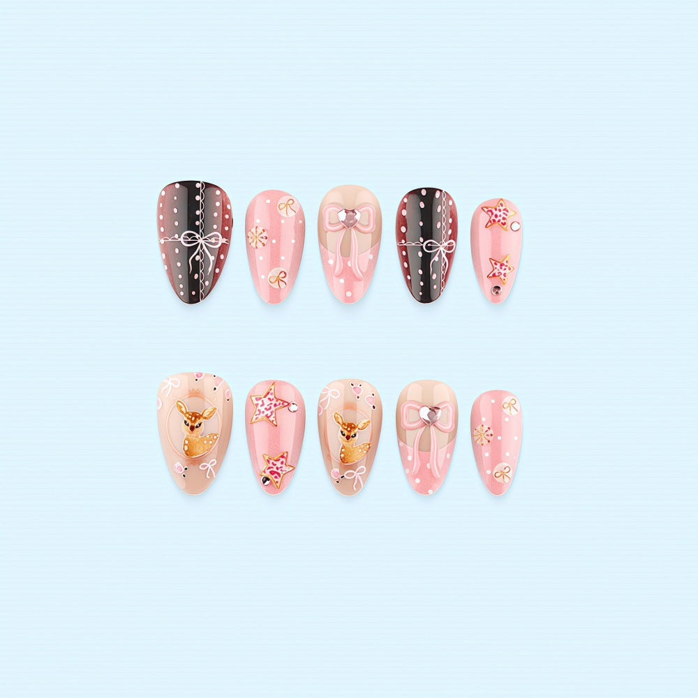 Playful art nails in heart and star motif Kalsten