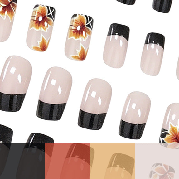 Autumn-Themed Floral Nail Art Kalsten