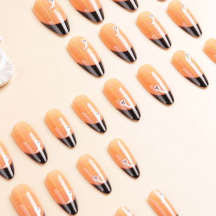 Artistic Ghost-Themed Press-On Nail Tips Kalsten