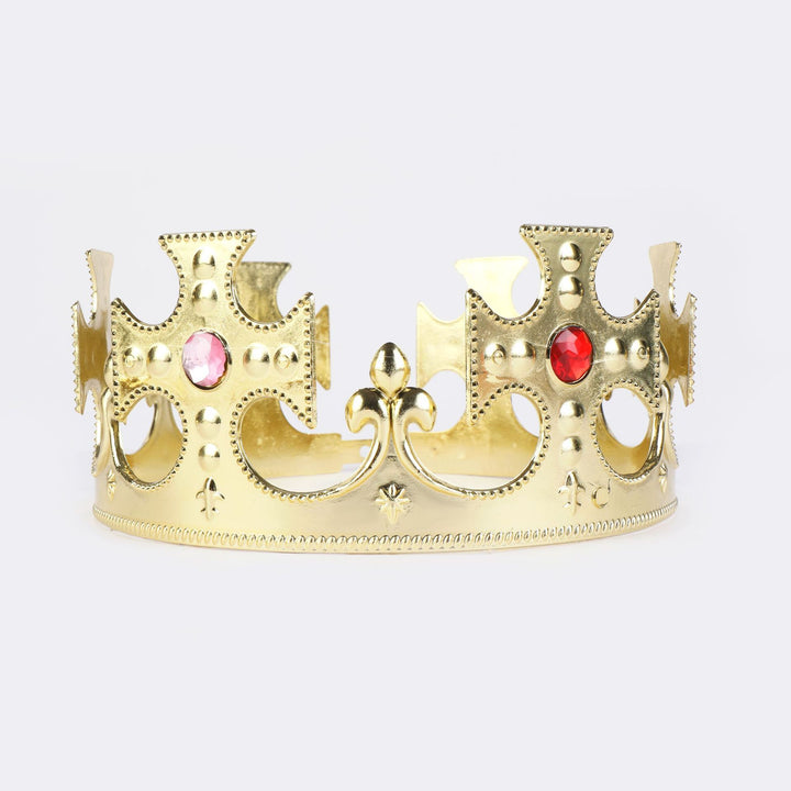 Decorative crown made of metal with gemstone adornment