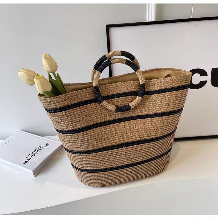 Elegant Basket Bag with Round Handle Kalsten