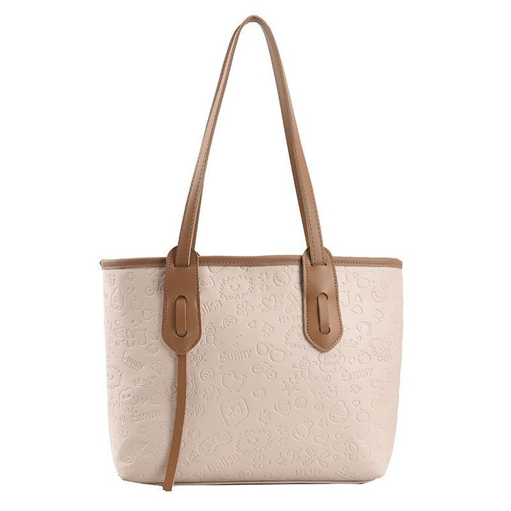 Embossed Pattern Shoulder Tote Kalsten