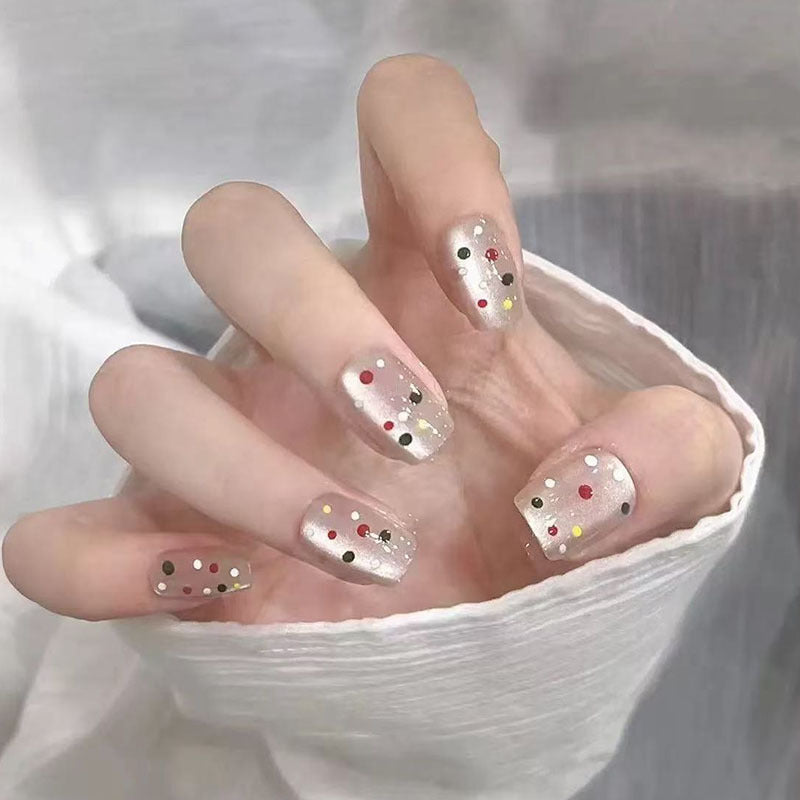 Artistic Confetti Press-On Nail Set Kalsten
