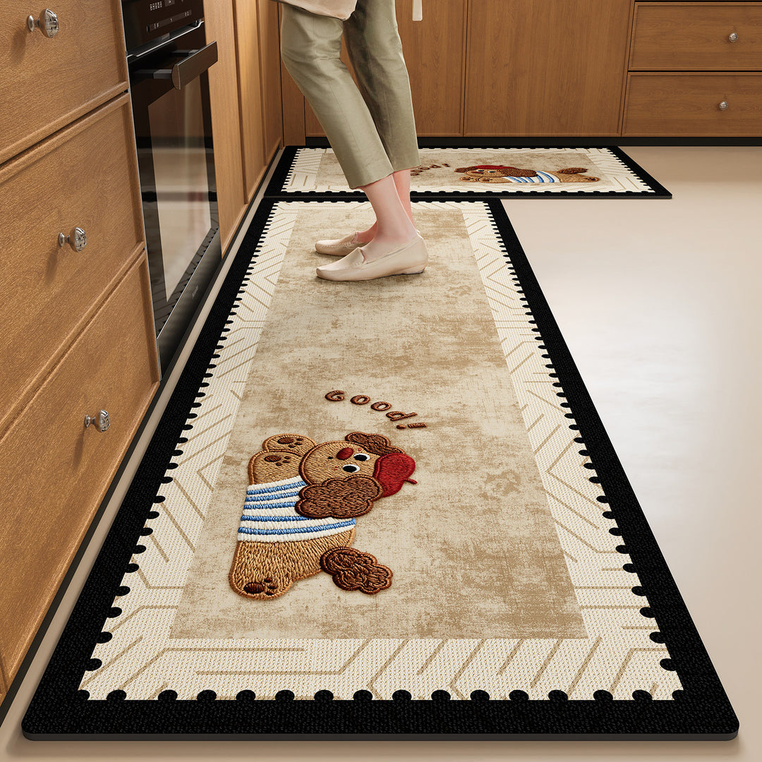 Cute Dog-Themed Kitchen Runner Mat