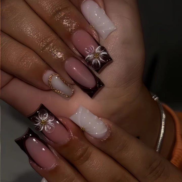 Decorative Flower Nail Art Extensions Kalsten
