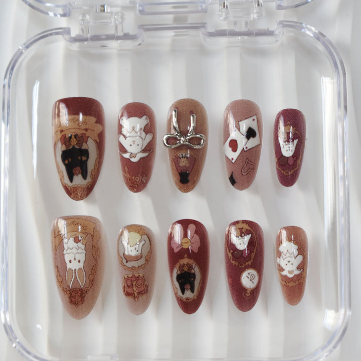 Handmade Themed Press-On Nail Art Kalsten