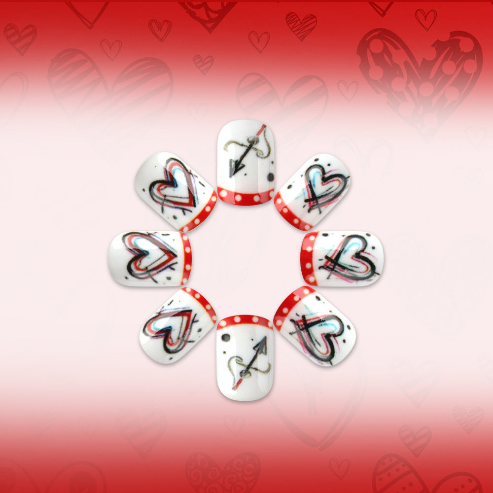 Artistic Heart-Themed Nail Art Kalsten