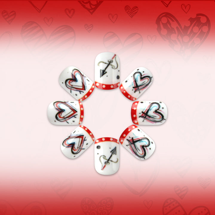 Artistic Heart-Themed Nail Art Kalsten