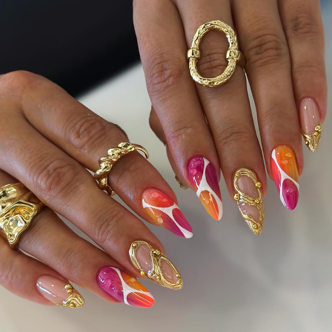 Creative art fake nails with modern accents Kalsten