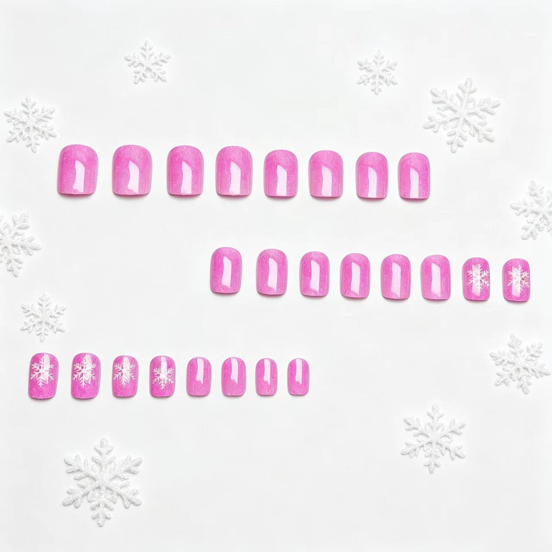 Creative Nail Art with Festive Snowflake Design Kalsten