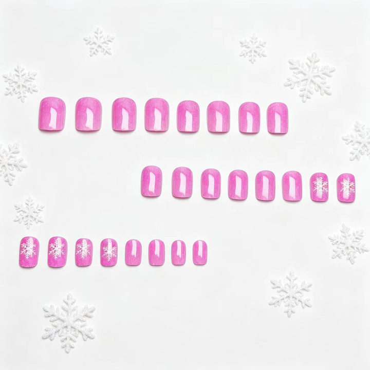 Creative Nail Art with Festive Snowflake Design Kalsten