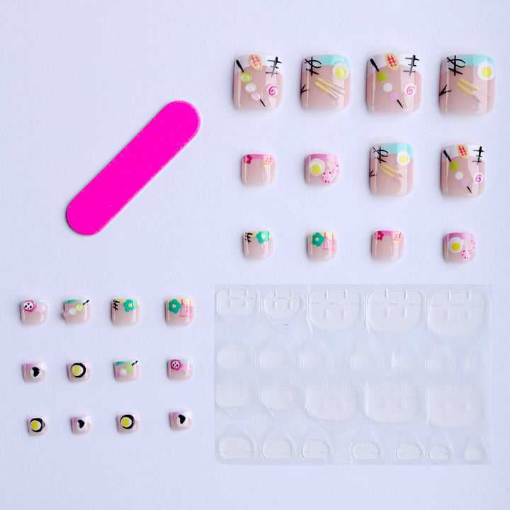Artistic toenails with creative motifs Kalsten
