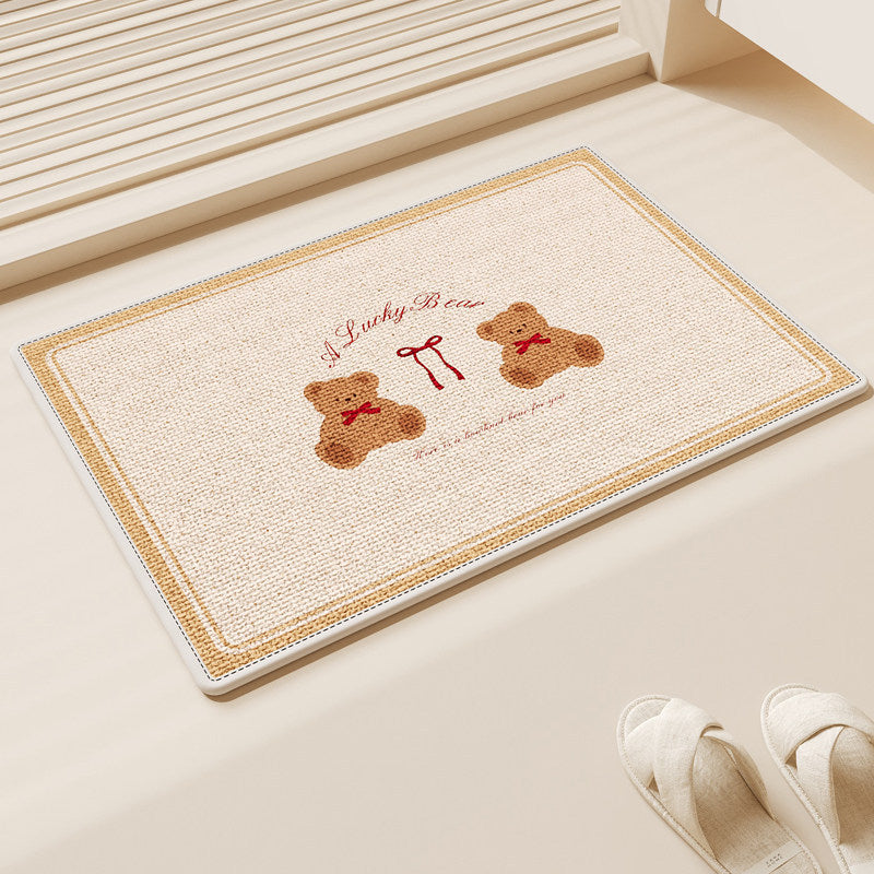 Cute Bunny-Themed Decorative Floor Mat